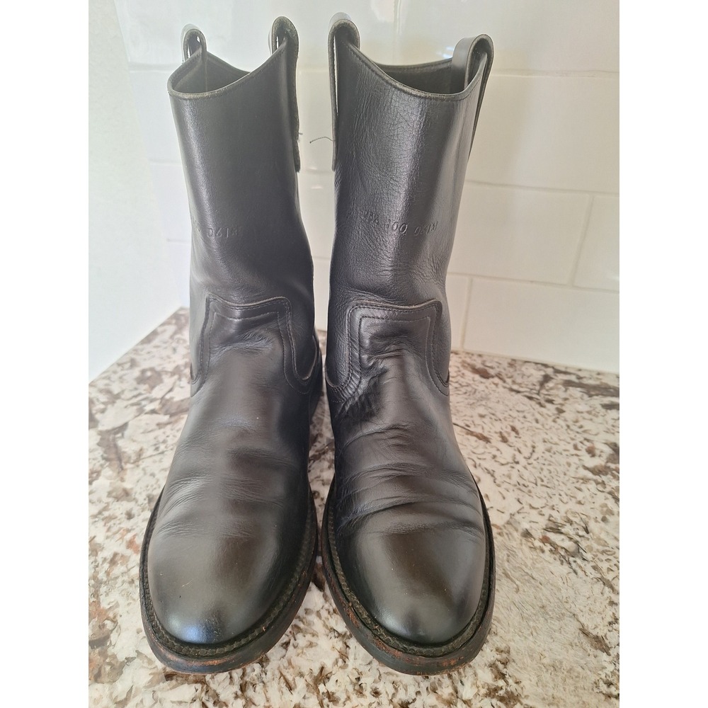 Visconti Ankle Moto Boots Black Leather size 8.5 US/25.5 cm